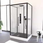 Caillebotis de douche 108 x 75 x 3 cm en bois composite gris aurlane