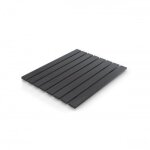 Caillebotis de douche carr 80 x 80 cm en bois composite gris aurlane