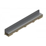 Caniveau bton polymre h55 mm avec couverture  fente acier galva - self 100 aco
