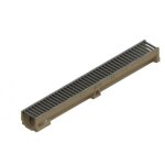 Caniveau bton polymre h95mm avec grille passerelle acier galva - self 100 aco