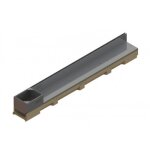 Caniveau bton polymre h55mm - couv  fente et lment de visite acier galva - self 100 aco