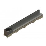 Caniveau béton polymère h55mm - couverture à fente inox 304l h65mm - self 100 aco Caniveau béton polymère h55mm - couverture à fente inox 304l h65mm - self 100 aco