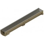 Caniveau béton polymère h55mm avec grille passerelle inox 304l - self 100 aco Caniveau béton polymère h55mm avec grille passerelle inox 304l - self 100 aco