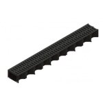 Caniveau polypropylène avec grille passerelle microgrip pp - hexaline 100 aco Caniveau polypropylène avec grille passerelle microgrip pp - hexaline 100 aco
