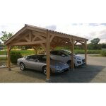 Carport en bois douglas - 6 poteaux - 550 x 750 cm cpbf Carport en bois douglas - 6 poteaux - 550 x 750 cm cpbf