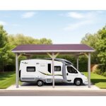 Carport double pente en bois d'épicéa - 3. 50 x 6 m - ar3560bmcc - option montage habrita Carport double pente en bois d'épicéa - 3. 50 x 6 m - ar3560bmcc - option montage habrita