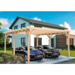 Carport voiture en bois lamellé - collé lugo / marsella 6x5 m maderland Carport voiture en bois lamellé - collé lugo / marsella 6x5 m maderland