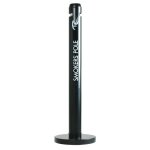 Cendrier sur pied mobile - smokers' pole - noir rubbermaid