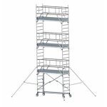 chafaudage roulant - aluminium - 1 plancher - totem 2 line 250 tubesca