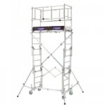Echafaudage tlescopique pliant - hauteur de travail 4m - x - tower tubesca