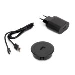 Chargeur sans fil encastrable pour smartphone - noir emuca