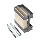 Chariot extractible avec panier � pain harmony anthracite module 300mm emuca