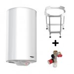 Chauffe - eau �lectrique blind� vertical sag�o 150l avec tr�pied et groupe de s�curit� ariston