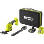 Cisaille � gazon 18v ry18gsa - 0 - 2, 0 ah et 1 chargeur 1, 5 a + mallette de rangement ryobi