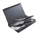 Coffret 3 accessoires aimants - pince + spatule + fourchette cook in garden