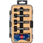 Coffret de 5 m�ches � fa�onner � fond plat en carbure - 15 � 35 mm leman