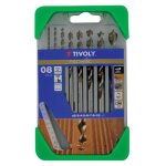 Coffret de 8 forets hss bois technic gradu�s - � 2 � 10 mm tivoly