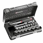 Coffret standard 19 pi�ces - cliquet - douilles - s 161 - 2p6pb facom