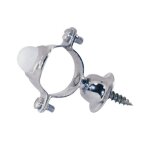 Collier de fixation avec butoir caoutchouc et rosace pour tube  28 mm presto