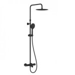 Colonne de baignoire thermostatique noire extensible - tte 25 cm - colors kramer