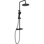 Colonne de douche avec mitigeur thermostatique - adria noir mat schtte