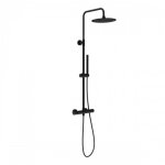 Colonne de douche avec mitigeur thermostatique - aquaduct noir mat schtte