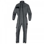 Combinaison double zip - mach 2 - gris / orange - taille l delta plus