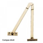 Compas � genouill�re en laiton poli - longueur 400 mm - main droite a lenne