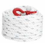 Corde � poulie polypropyl�ne avec crochet - diam�tre 20 mm - 30 m�tres corderie mesnard