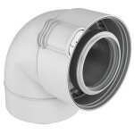 Coude pptl / pp rolux - condensation skurit 87 - pour chaudire ventouse 80 / 125 ubbink