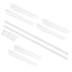 Crmaillres et 6 supports pour tagres jagmet longueur 380 mm - blanc emuca