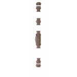 Cr�mone en fonte pour fen�tre bois - ry 16 - 02 gris mat torbel