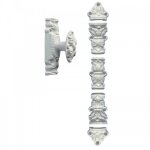 Cr�mone en fonte de style pour fen�tre bois - �poxy blanc - type a rollinger