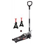 Cric extra - bas acier ultimate 2 t + chandelles 2 t ks tools