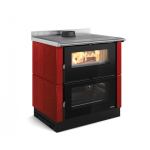 Cuisinire  bois - bordeaux - verona xxl maiolica - 7, 0 kw la nordica extraflame