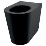 Cuvette wc  poser s21 p - alimentation horizontale - inox noir mat delabie