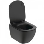 Cuvette wc suspendus sans bride - chasse directe - noire mate - tesi aquablade porcher