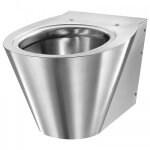 Cuvette wc suspendue en inox double finition - alimentation horizontale - bcn s delabie