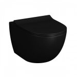 Cuvette wc suspendue sans bride sento vitra flush 2. 0 v - fit 2. 0 - noir vitra