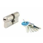 Cylindre double � profil europ�en vari� 30x30 - laiton nickel� - t60 tesa s�curit�