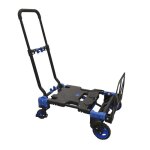 Diable pliant et chariot de transport 2 en 1 - bavette 25 cm pliable viso