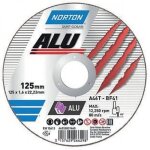 Disque  trononner  moyeu plat aluminium 115x1. 6x22. 23 mm norton