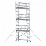 chafaudage roulant - aluminium - 4 planchers - totem 2 line 250 tubesca