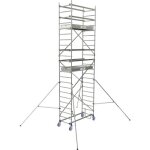 chafaudage roulant en aluminium - hauteur 6, 85m - cross 2 180 tubesca