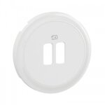 Enjoliveur prise usb double c�liane - titane legrand