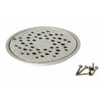 Ensemble grille aluminium et bride pour siphon de sol docia syst�me - esitaral nicoll