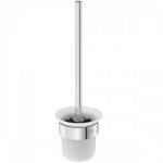 Ensemble porte - brosse et brosse wc - rond - chrom - conca ideal standard