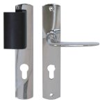 Ensembles de porte pali�re tulipe cl� i entraxe 195 mm - chrom� brillant - main gauche eurowale