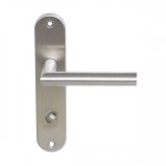 Ensemble de porte pomerol sur petites plaques 165 mm - inox 304 bross� - condamnation eurowale