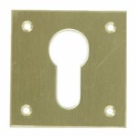 Entr�e de cylindre europ�en - en laiton - 50x50 mm couillet